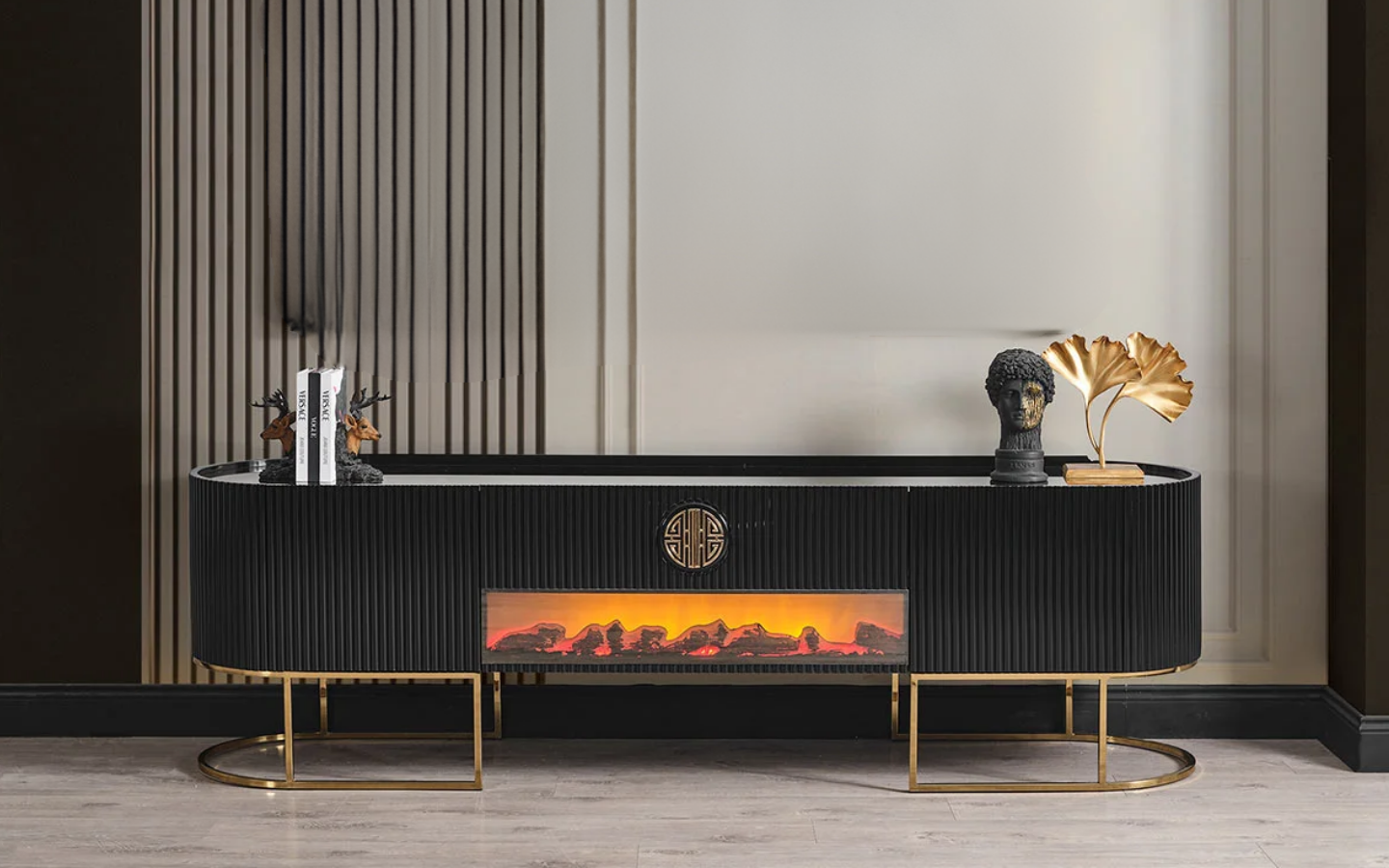 Gucci Black Gold Tv Sehpası
