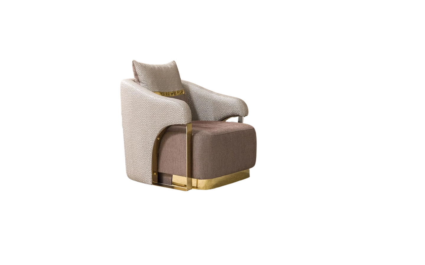 Hera Gold Luxury Tekli Koltuk