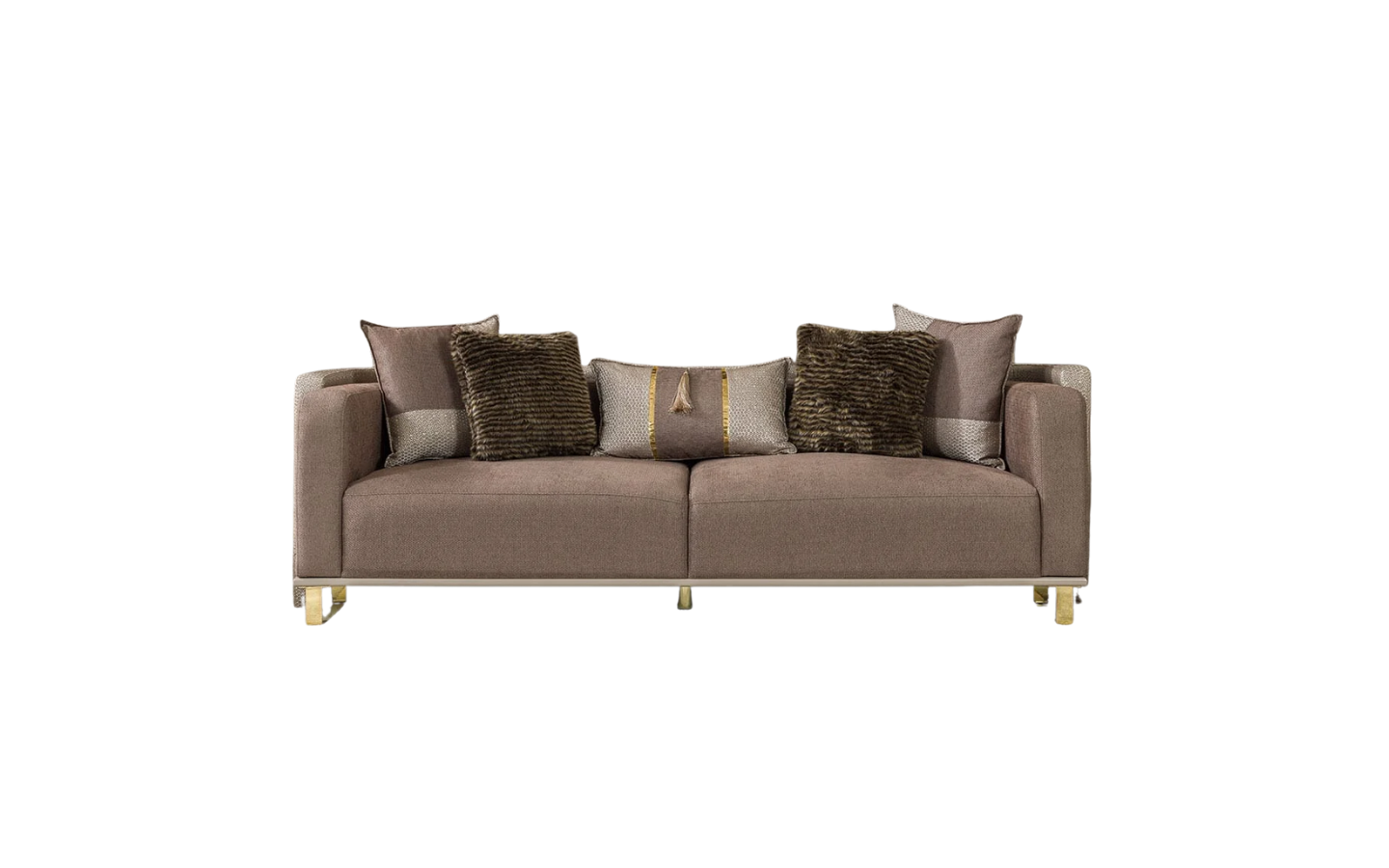 Hera Gold Luxury Üçlü Koltuk