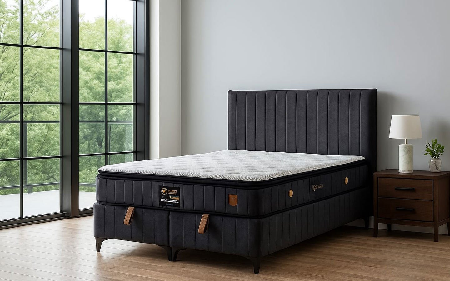 Damla Yatak Baza Başlık Set (160 Cm X 200 Cm)