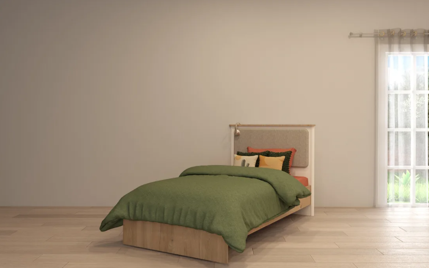 Modera Başlıklı Karyola (100×200)