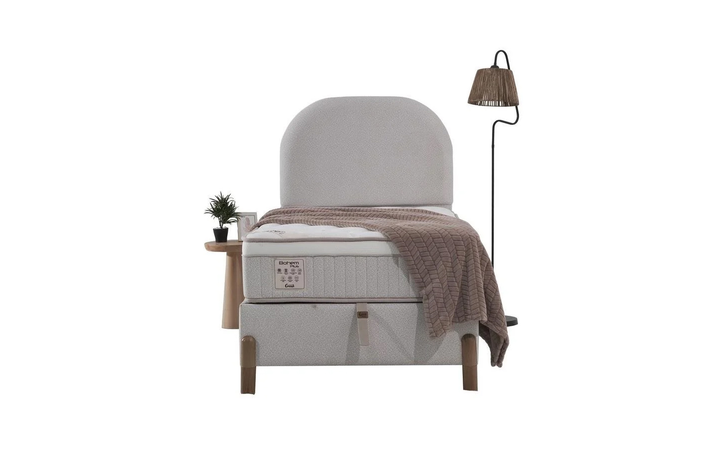 Bohem Yatak Baza Başlık Set (90 Cm X 190 Cm)