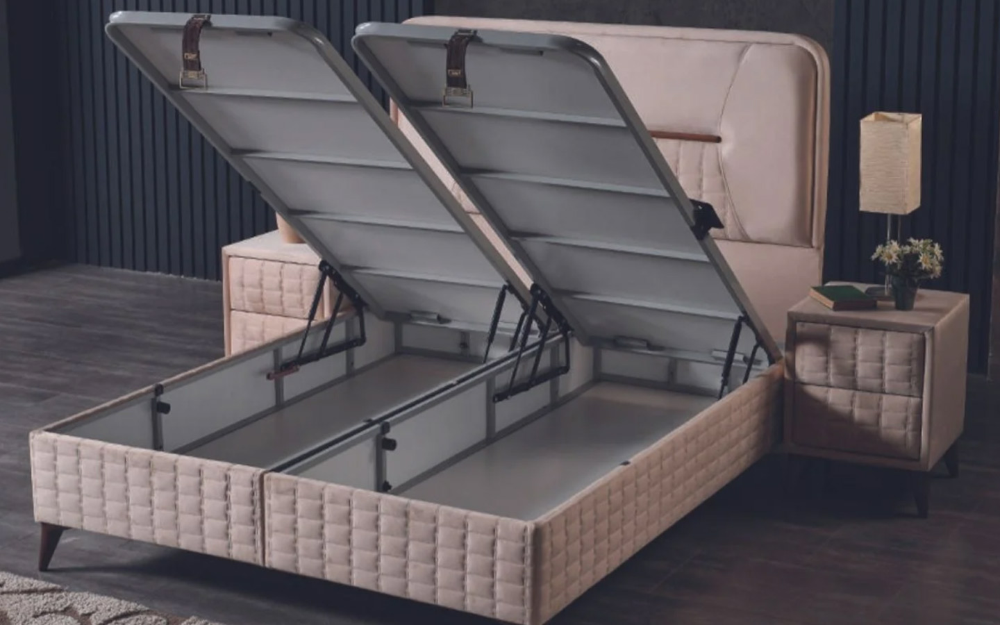 Cashmare Yatak Baza Başlık (Set 160 cm X 200 cm)-2
