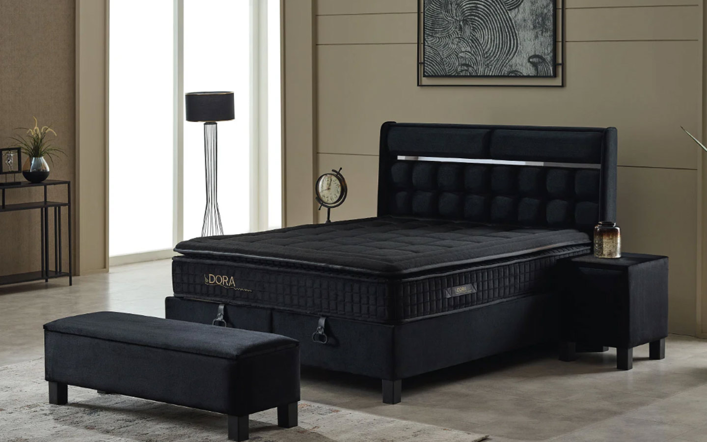 Dora Yatak Baza Başlık (Set 160 cm X 200 cm)-2