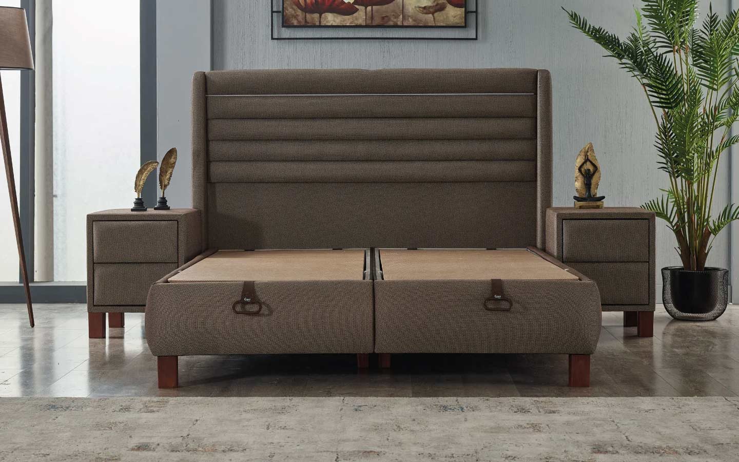 Pablo Yatak Baza Başlık Set (160 cm X 200 cm)-2