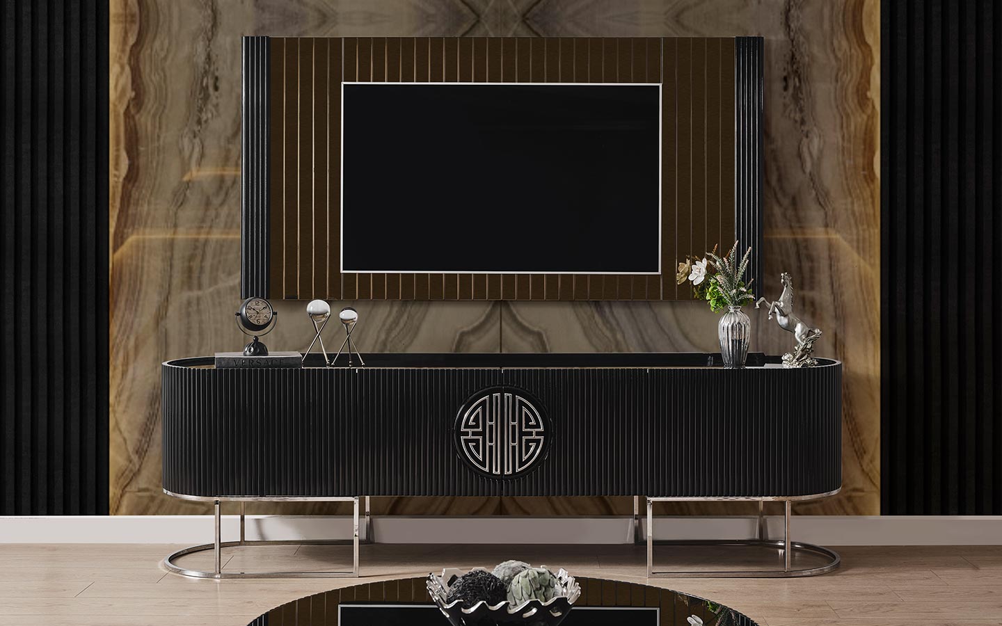 Gucci Silver Black Tv Sehpası-2